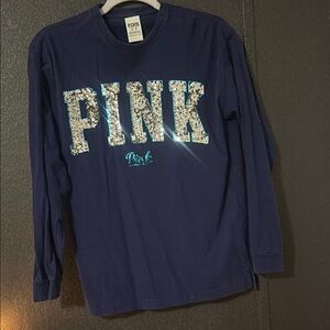 PINK Victoria's Secret Navy Long Sleeve Tee